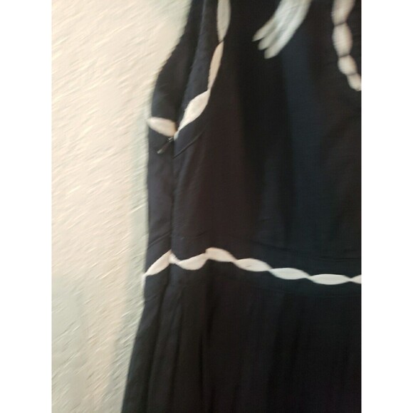 Free People Womens Dress Black Floral Embroidery Sleeveless Fit & Flare Sz 2 - Picture 10 of 11